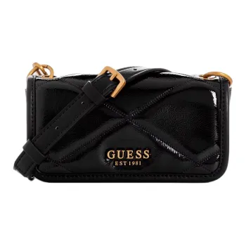 GUESS Patent Leather Artificial Leather Shoulder Bag Crossbody Bag Mini Women's Black