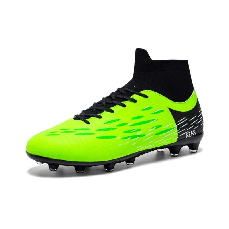 ATAY Soccer Shoes Unisex High Top Black-2