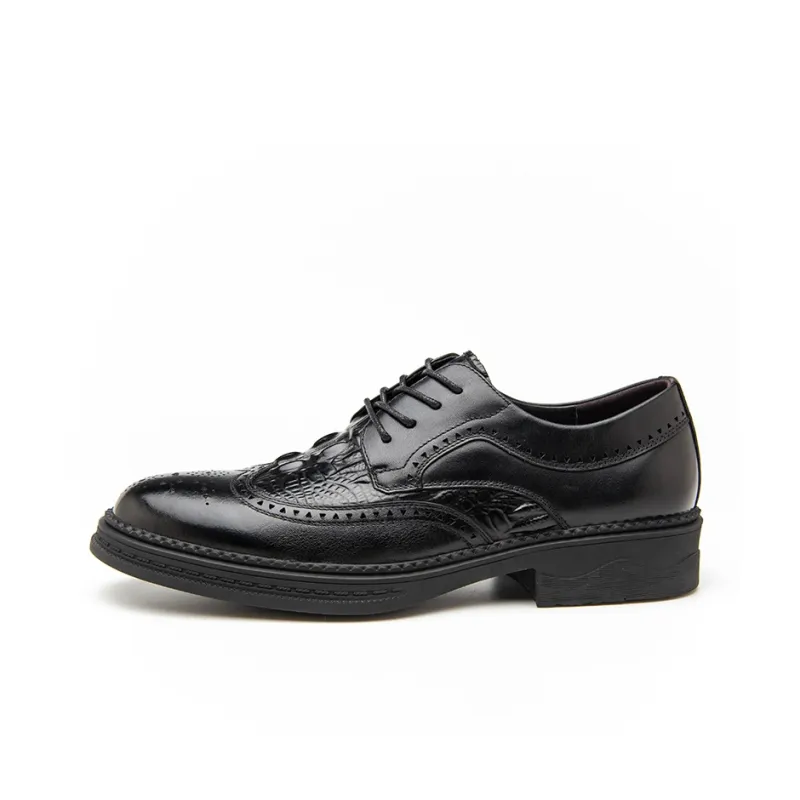 LUOMAIKE Dress Shoes Men Low Top Black, Brown-0