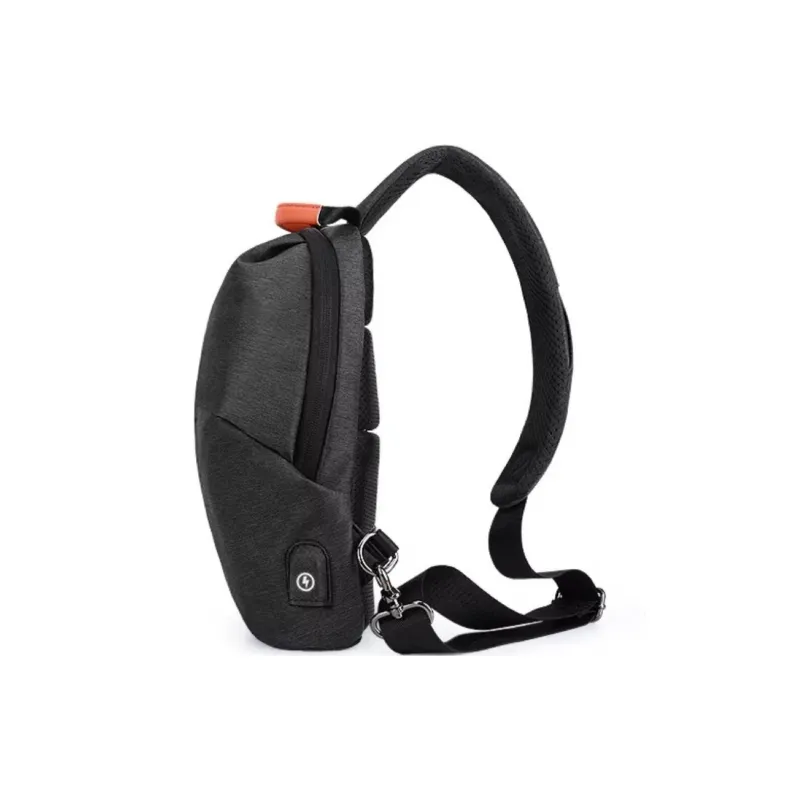 MingLu Nylon Backpack Shoulder Bag Crossbody Bag Sling Bag Regular Unisex Black-2