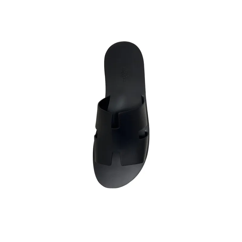 HERMES Slide Slippers Men's Black-3
