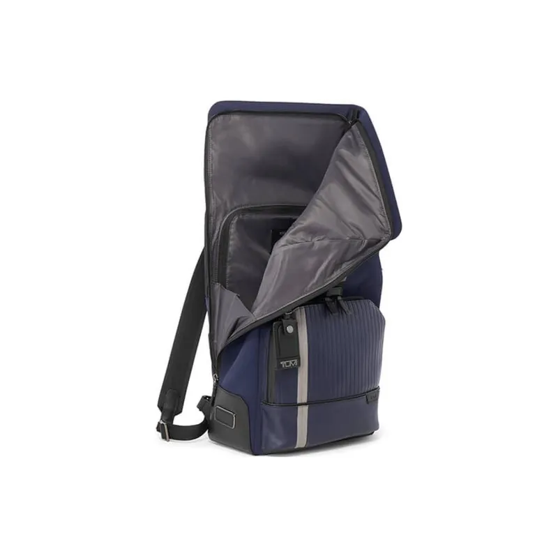 TUMI Nylon With Leather Backpack Men's Marine Blue-5
