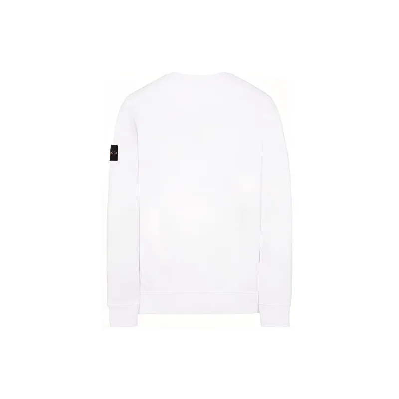 STONE ISLAND Garment Dyed Cotton Fleece Crewneck-1