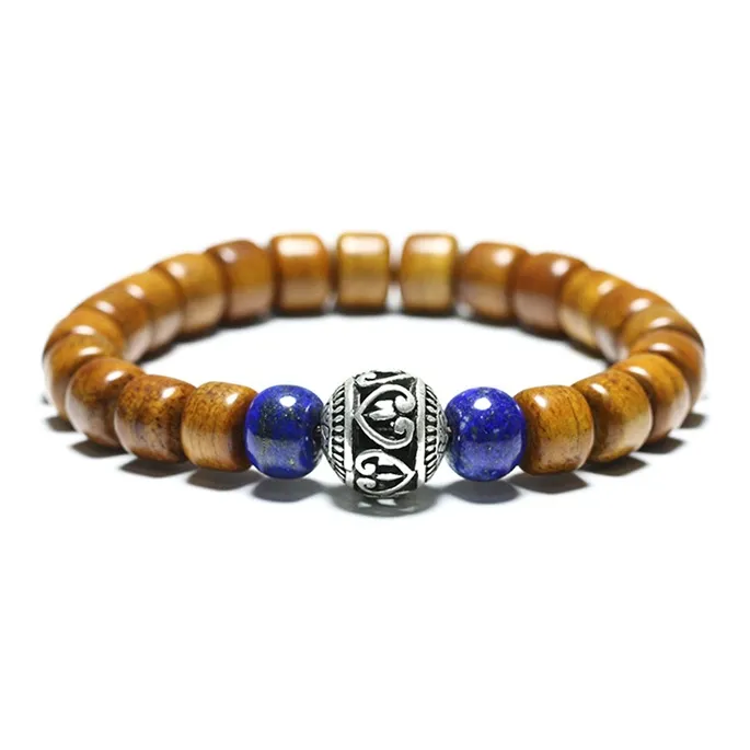 Muyan Cow Bone Consumption Six Character Admonition True Word Beaded Bracelet Unisex-4