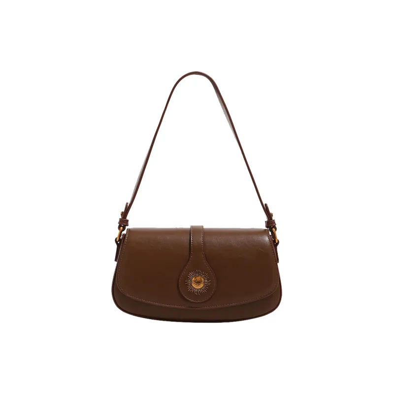 SMILE FOCUS PU Shoulder Bag Women's Coffee-0