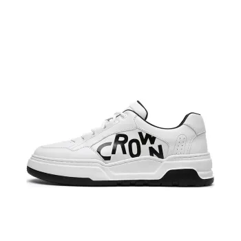 CROWN Anti Slip Wear Resistant Low Top Skateboard Shoes Men's One Yard Larger
