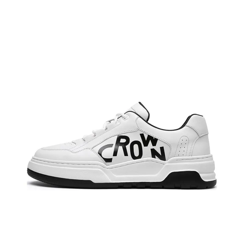 CROWN Anti Slip Wear Resistant Low Top Skateboard Shoes Men's One Yard Larger-0