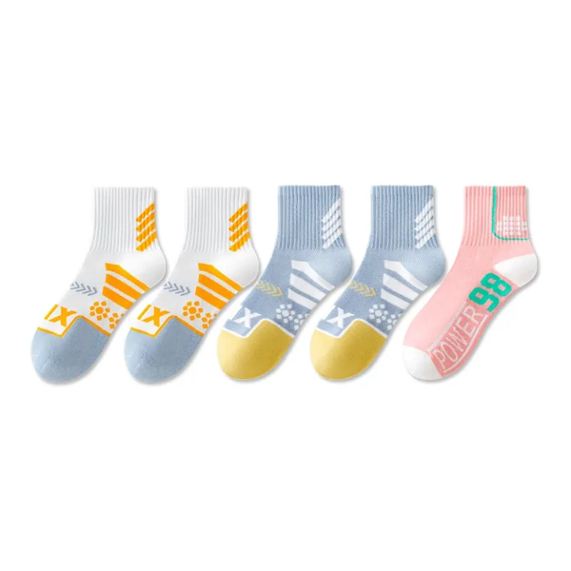 LUOLIAN Mid Calf Socks Women's 5 Pack-15