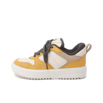 MICHAEL KORS Rumi Skateboard Shoes Women's White Yellow