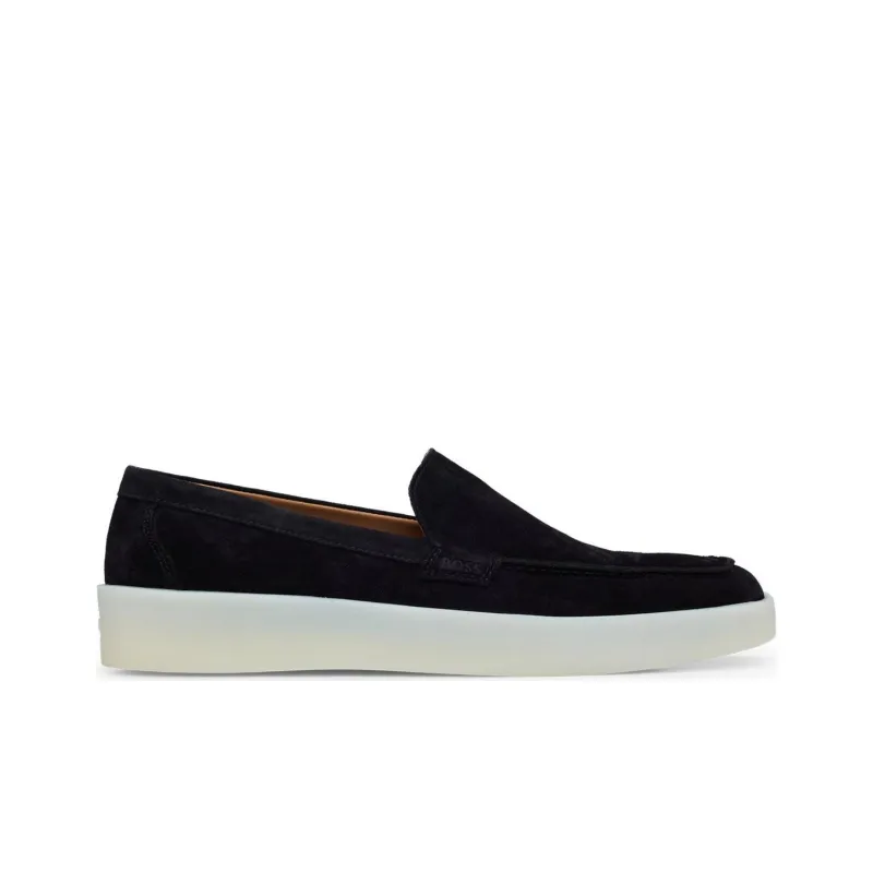 BOSS Square-toe Suede Loafers-1
