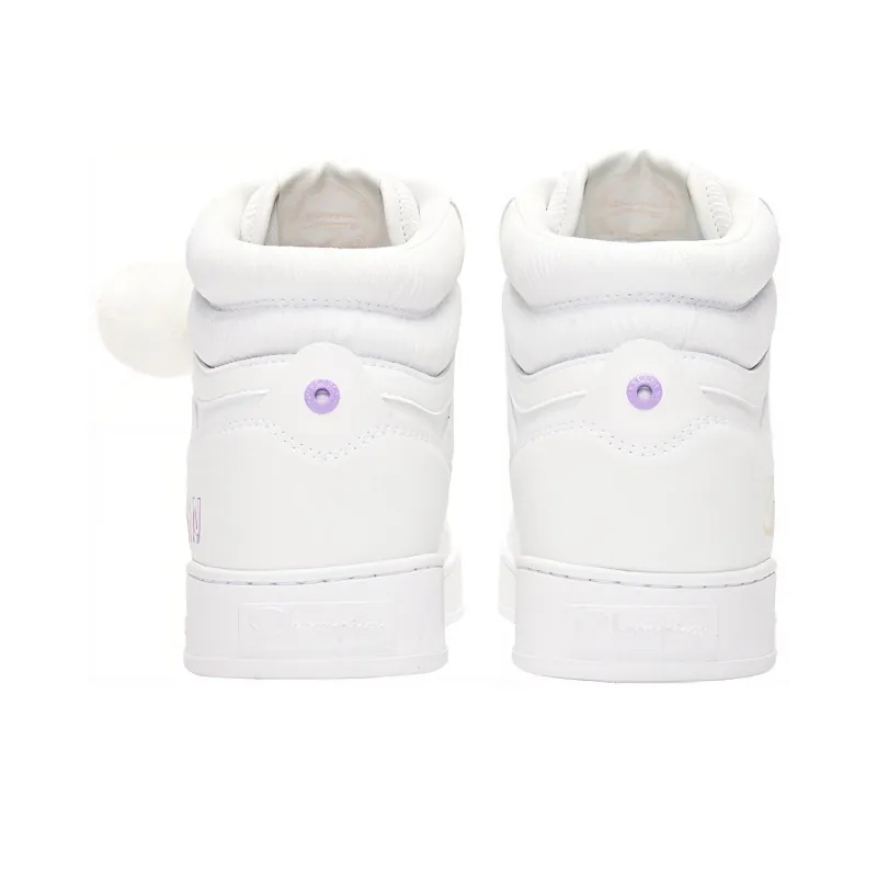Champion Essentials Collection 1919 Trainer High 2.0 High Top Skateboard Shoes Women's White-3