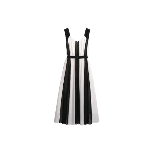 Silky Queen Sleeveless Dresses Women's Black/White