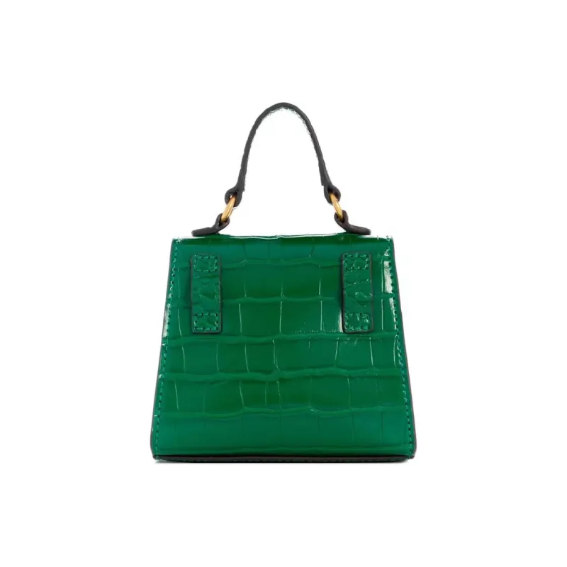 GUESS Crocodile Embossed Artificial Leather Shoulder Bag Crossbody Bag Mini Women's Green-2