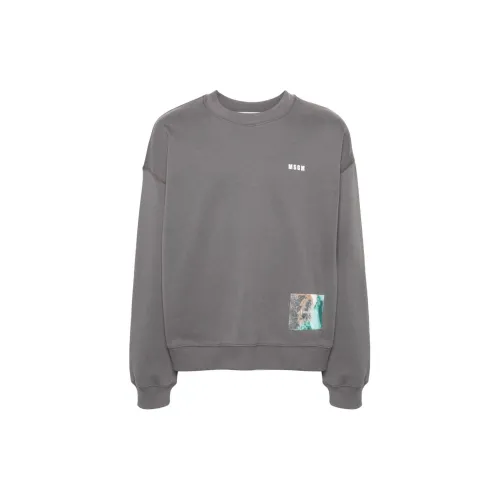 MSGM Sweatshirts Unisex Stone Gray