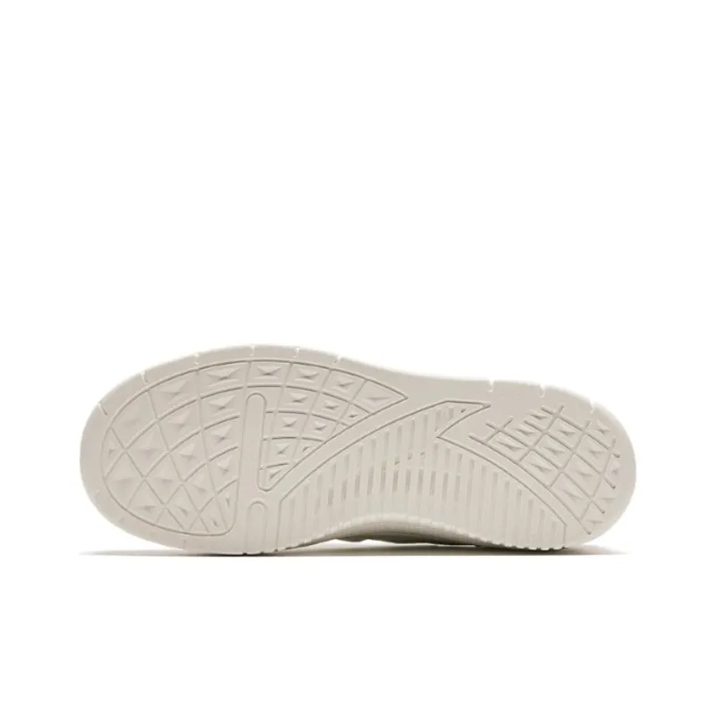 Anta Life Collection Durable Breathable Low Top Skateboard Shoes Women's White Green-4
