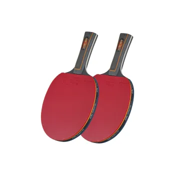 DOUBLEFISH Ping Pong Paddles Unisex Pure Wood Red