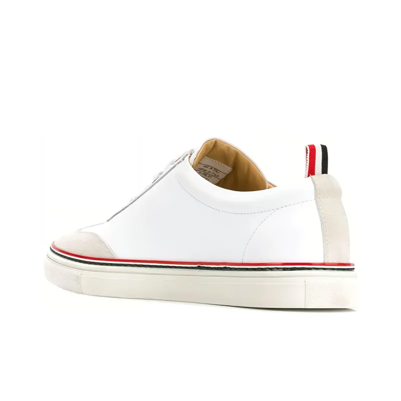 THOM BROWNE Striped Trim Low Top Sneakers-2