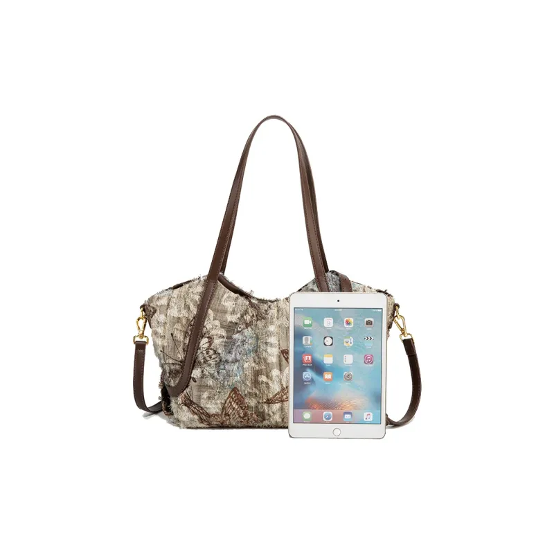MACKJANICE Shoulder Bags Coffee Butterfly-1