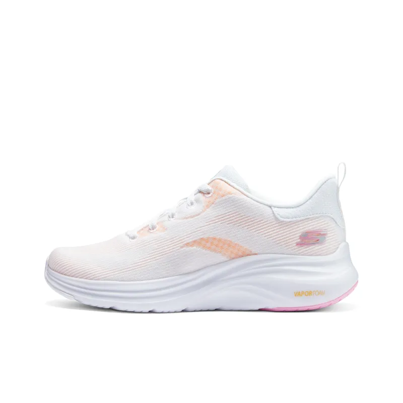 Skechers Sport Cushioning Low Top Running Shoes Women's White Orange-0