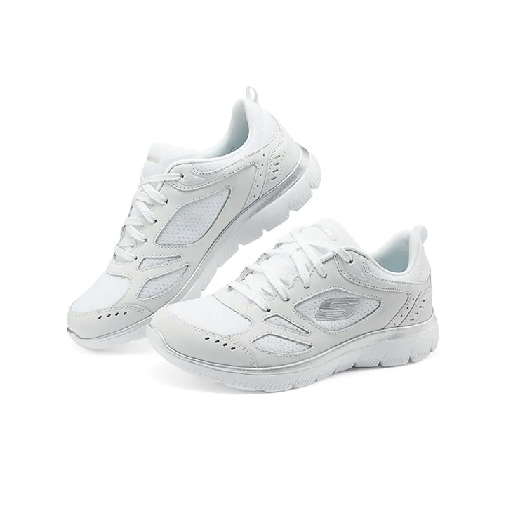 Skechers Summits Cushioning, Abrasion Resistant, Breathable, Lightweight Low Top Casual Shoes Women's White-2