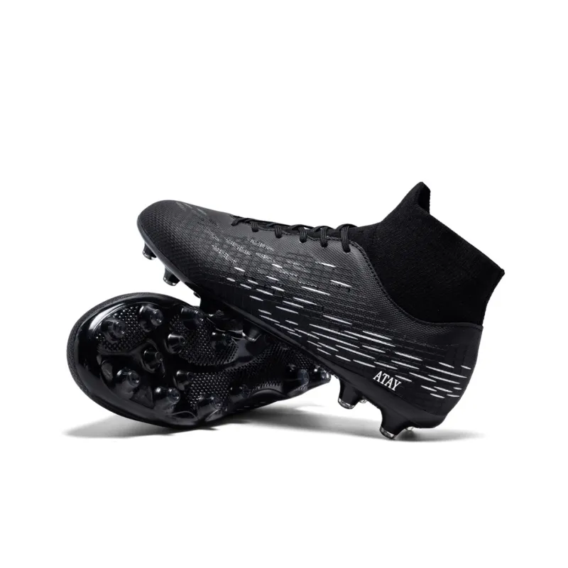 ATAY Soccer Shoes Unisex High Top Black-9