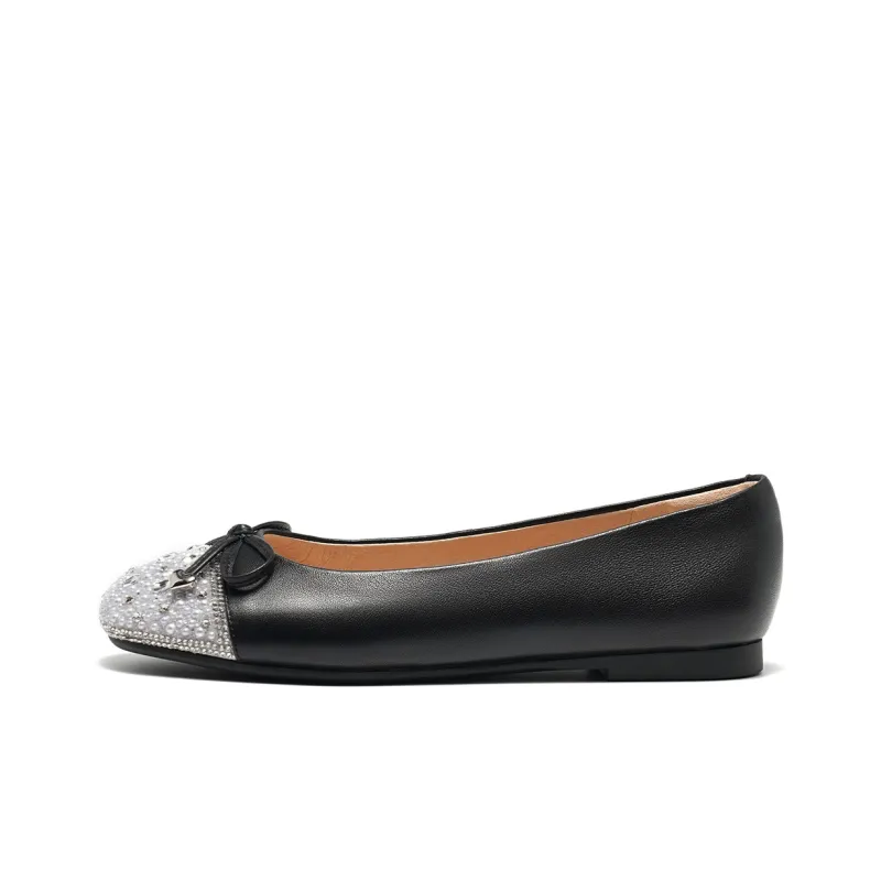 ST&SAT Slip-on Unlined Shoes Low Heel Flat Women's Black-0