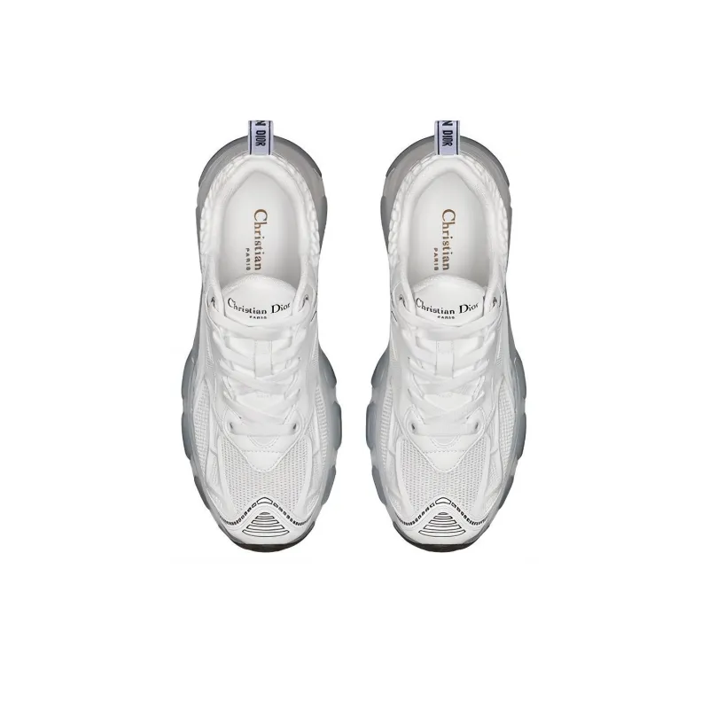 DIOR Vibe Monogram Anti Slip And Wear Resistant Lightweight Low Top Casual Shoes Women's White-4