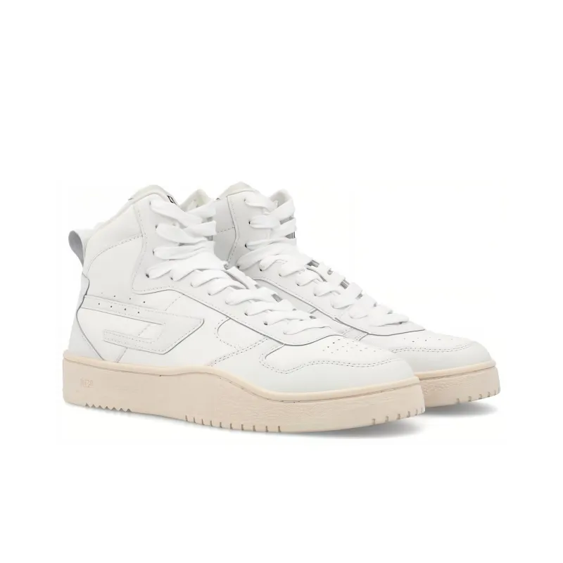 DIESEL S Ukiyo High Top Skateboard Shoes Men's White-1