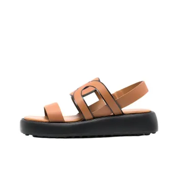 TOD'S Cut-out Chain Leather Sandals