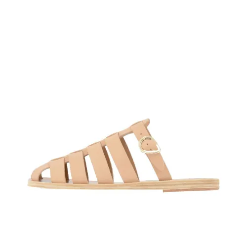 ANCIENT GREEK SANDALS Wrap-toe Slippers Women's Light Brown