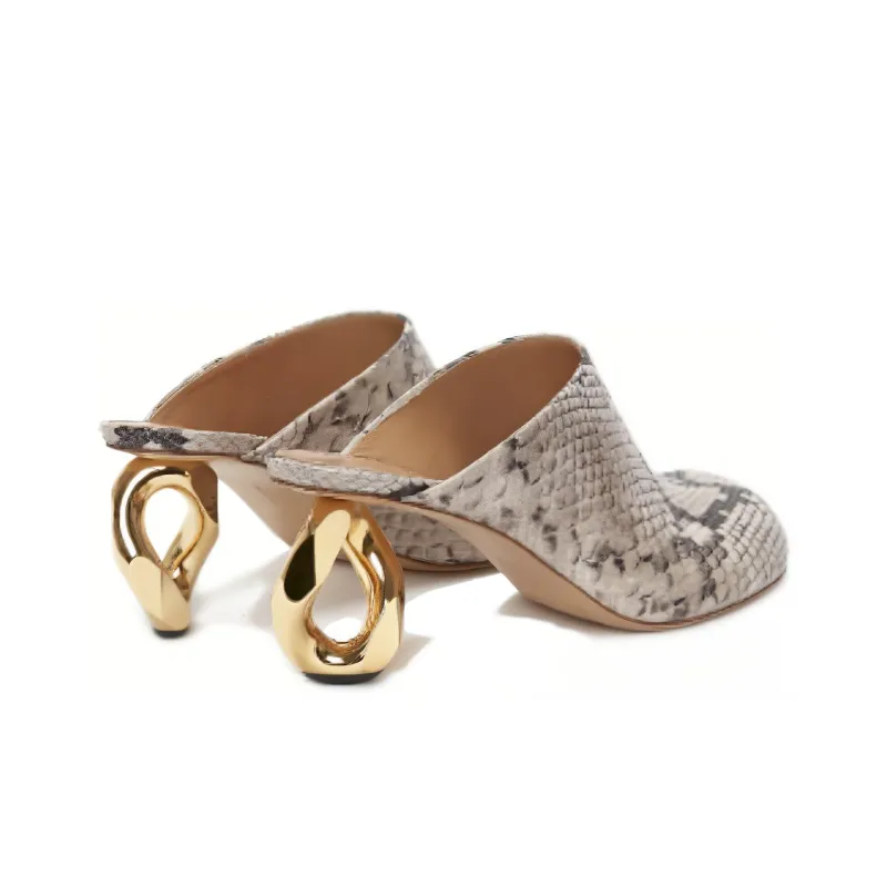 JW Anderson Chain Heel 80mm Mules-3