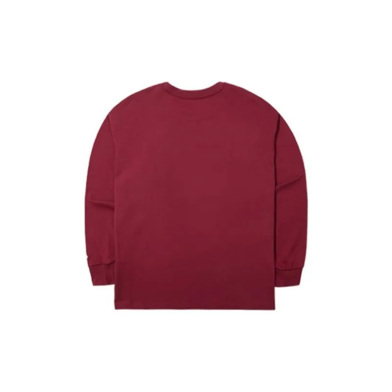 New Era Christmas Heart Pullover Casual Crew Neck Long-Sleeved Sweatshirt Red Unisex-2