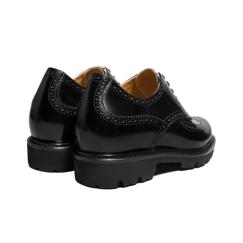 THOM WILLS British Business Shiny Derby Shoes Casual Shoes Men's Black-3