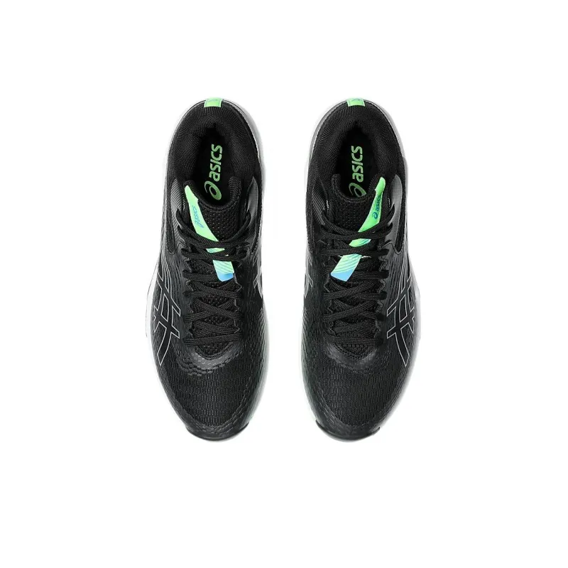 Asics V SWIFT FF MT 4 Durable Breathable Mid Top Training Shoes Unisex Black Green-3