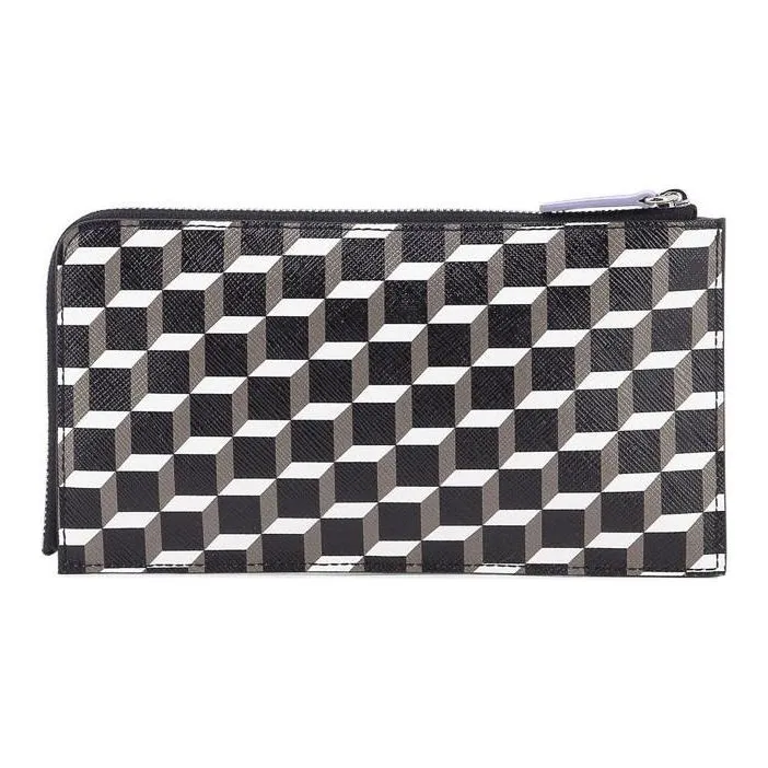 PIERRE HARDY Leather With Calfskin And Canvas Wallet Women's Black-2