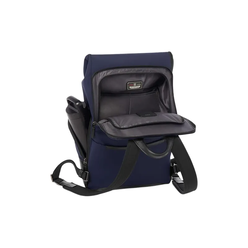 TUMI Nylon With Leather Backpack Men's Marine Blue-4