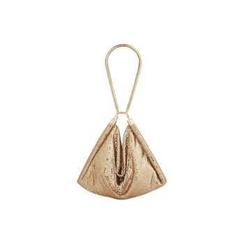 Paco Rabanne Aluminum One Shoulder Handbags Women's Gold
