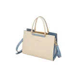 Beige Apricot & Blue