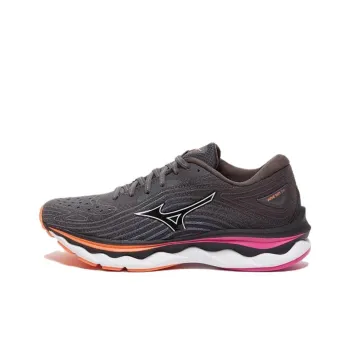Mizuno Wave Sky 6 Cushioning Low-Top Running Shoes Women's Black Orange