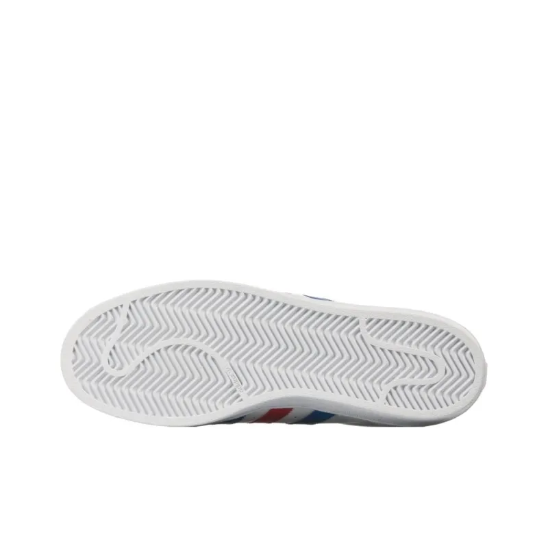 Adidas Originals SUPERSTAR Slip Resistant Cushioning Low Top Skateboard Shoes Men's White Blue-3