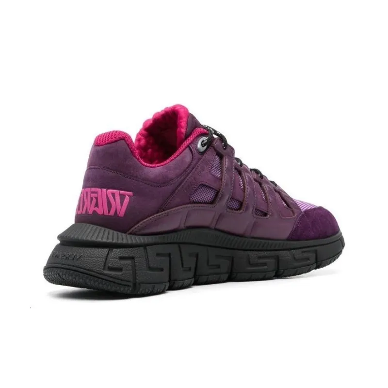 VERSACE Abrasion Resistant Low Top Sports Casual Shoes Men's Purple-3