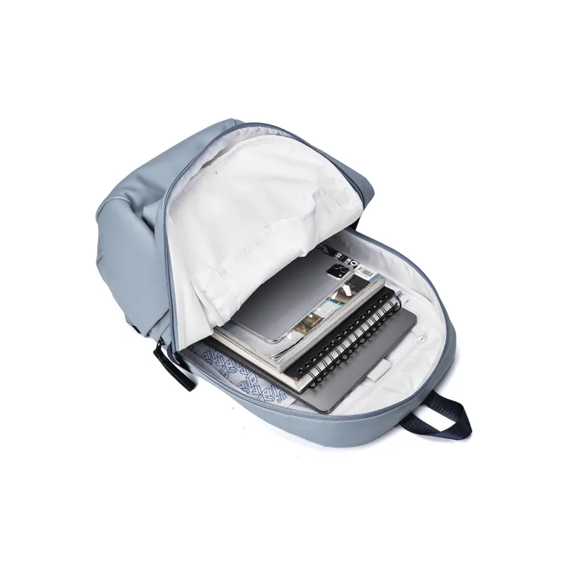 DRACONITE PU Students Backpack Regular Unisex Ice Blue Gray-3