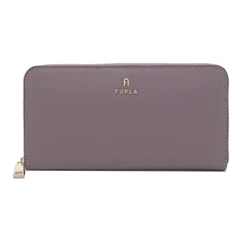 Furla Leather Wallet Women's Camellia Purple