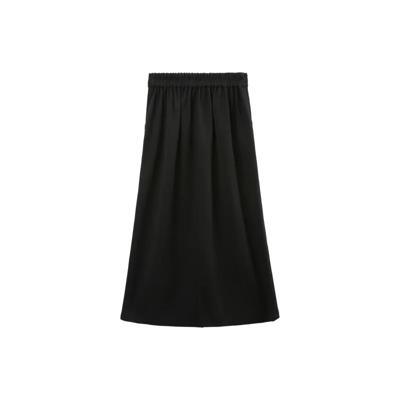 A Paradise For Awakening Casual Long Skirts Women's Black-1