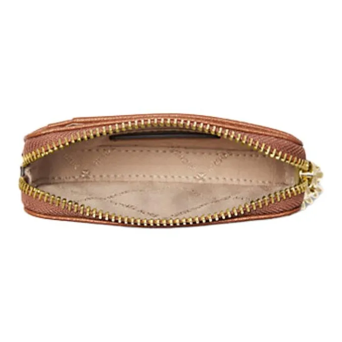 MICHAEL KORS Saffiano Leather Card Holder Medium Size Women's Brown-4