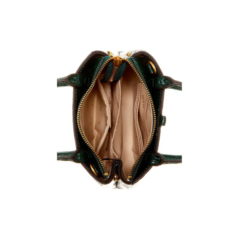 GUESS Artificial Crocodile Leather Shoulder Bag Crossbody Bag Mini Women's Forest Green-3