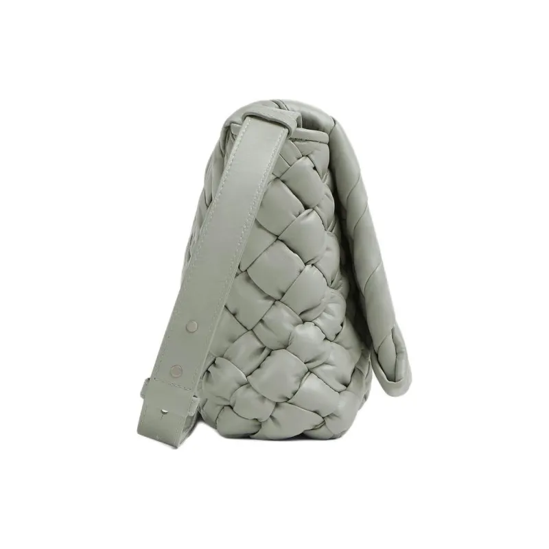 Bottega Veneta Calfskin Shoulder Bag, Crossbody Bag Men's Agate Gray-1