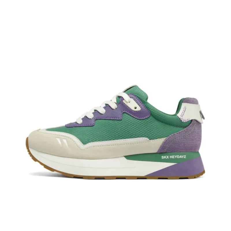 Skechers Sport Cushioning Anti-Slip And Wear-Resistant Low-Top Casual Shoes Women's Gray Green-0