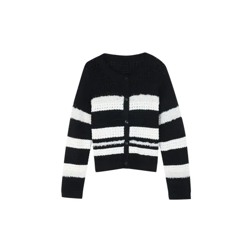 3COLOUR Knitwear Women's Black/White Stripes