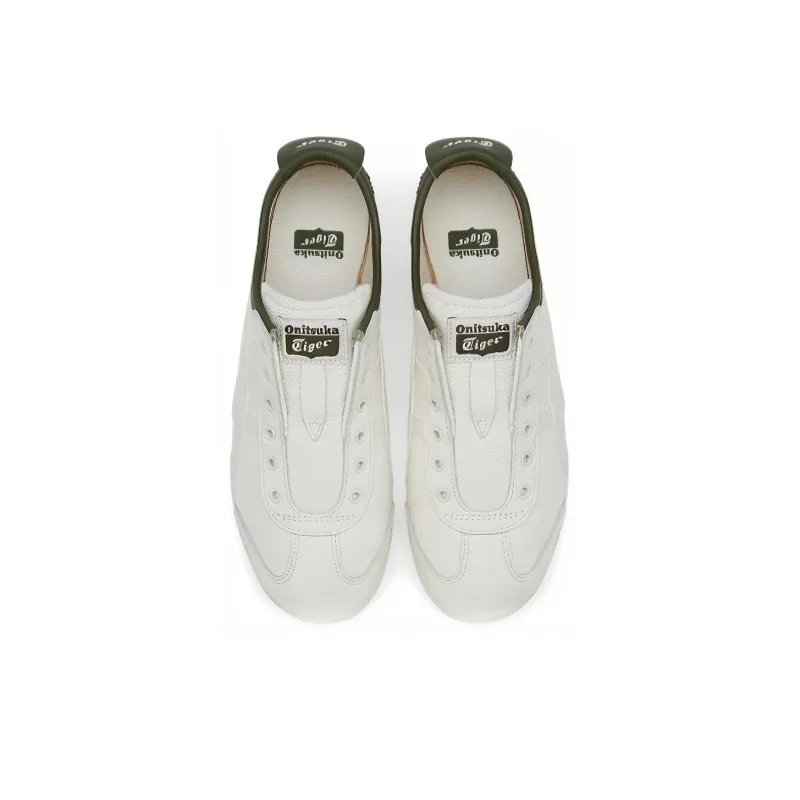 Onitsuka Tiger Mexico 66 Slip On Shoes White Green-4